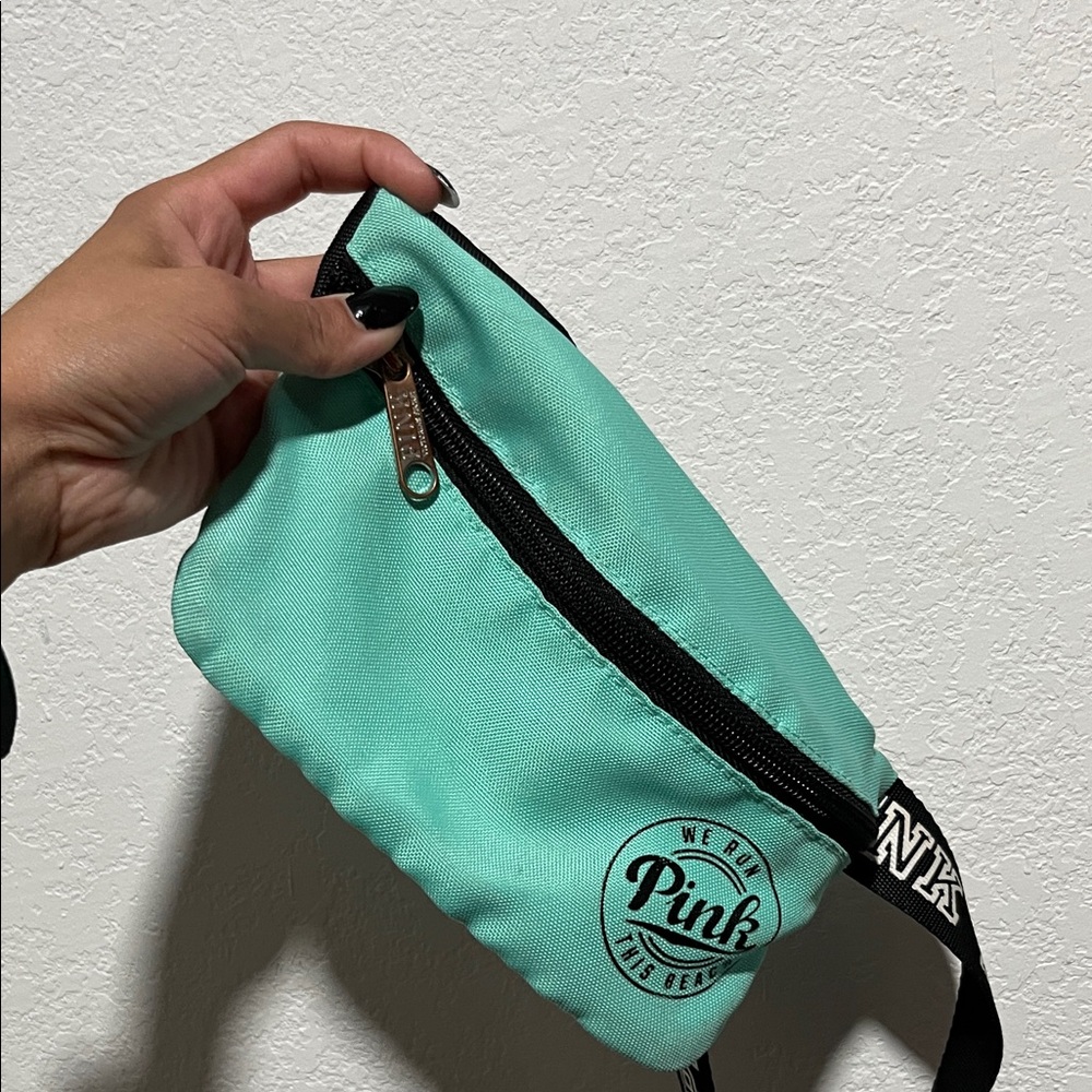Pink Fanny Pack in Mint Green